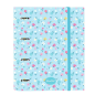 Classeur 4 anneaux A4 35 mm bleu clair, 100 feuilles