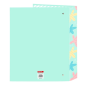 Classeur 4 anneaux folio 40 mm vert Safta Estrellas