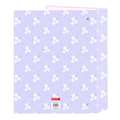 Classeur à anneaux Safta 4 anneaux 40 mm rose pastel