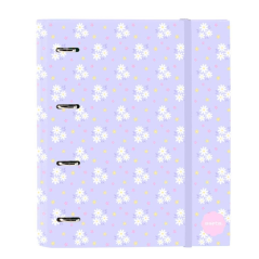 classeur à anneaux violet