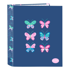classeur quatre anneaux bleu marine