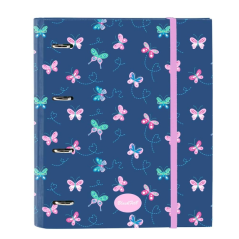Classeur quatre anneaux bleu marine