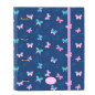 Classeur 4 anneaux Blackfit8 bleu marine 35 mm papillons Classeur 4 anneaux Blackfit8 bleu marine 35 mm papillons