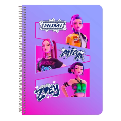 Cahier A4 spirale quadrillé K-Pop