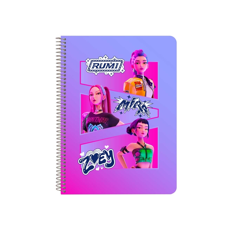 Cahier à spirale A4 quadrillé 80 pages Safta K-Pop multicolore Cahier à spirale A4 quadrillé 80 pages Safta K-Pop multicolore
