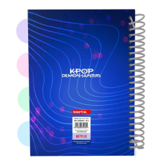 Bloc-notes A5 Safta K-Pop Demon Hunters bleu marine
