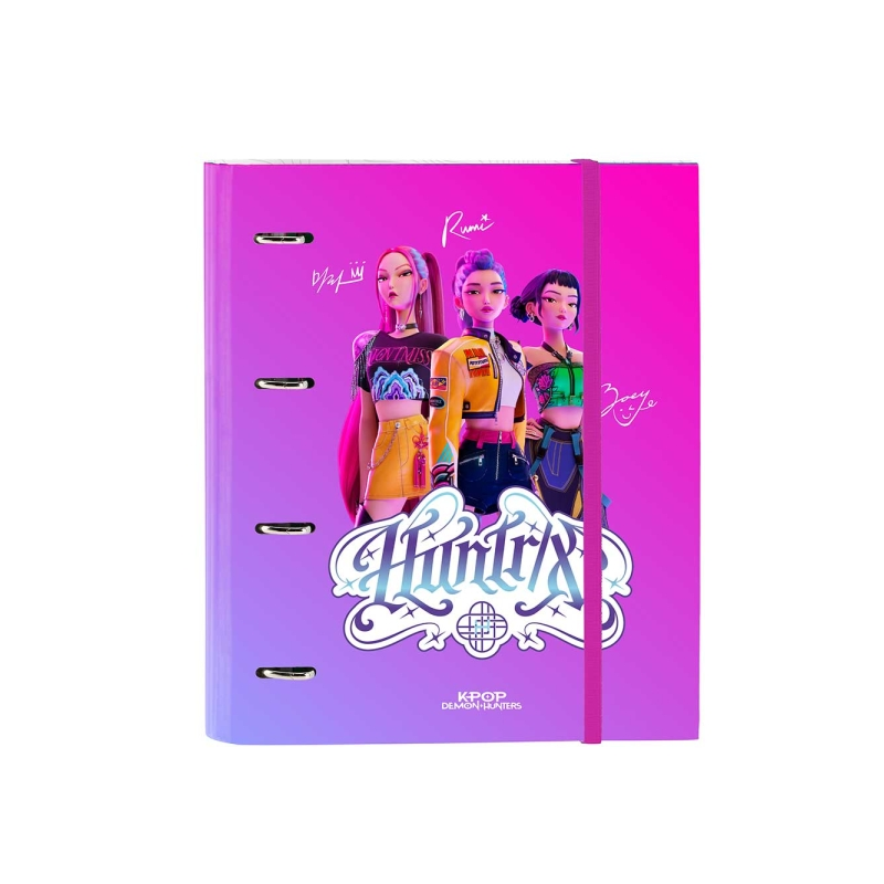 Classeur 4 anneaux A4 K-Pop Demon Hunters multicolore Classeur 4 anneaux A4 K-Pop Demon Hunters multicolore