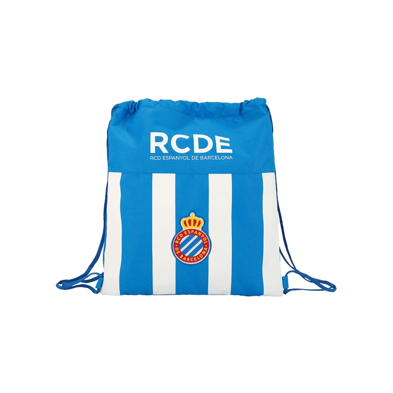 Sac plat Safta RCD Espanyol 5L bleu blanc avec poche zippée Sac plat Safta RCD Espanyol 5L bleu blanc avec poche zippée