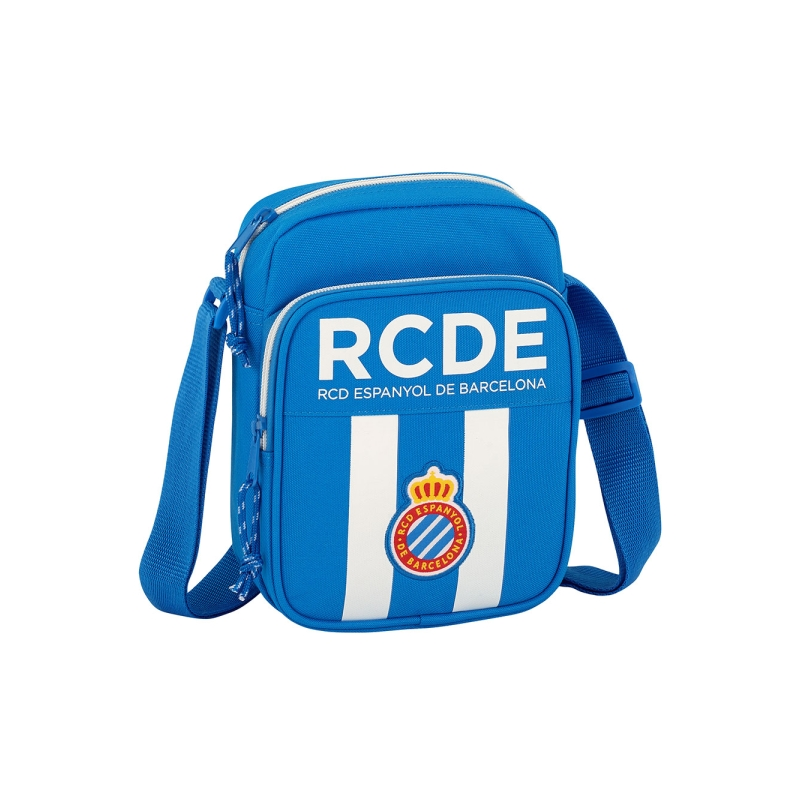 Sac bandoulière RCD Espanyol bleu blanc zippé Sac bandoulière RCD Espanyol bleu blanc zippé