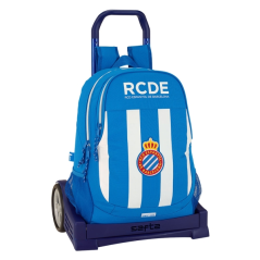 Sac à dos trolley bleu blanc