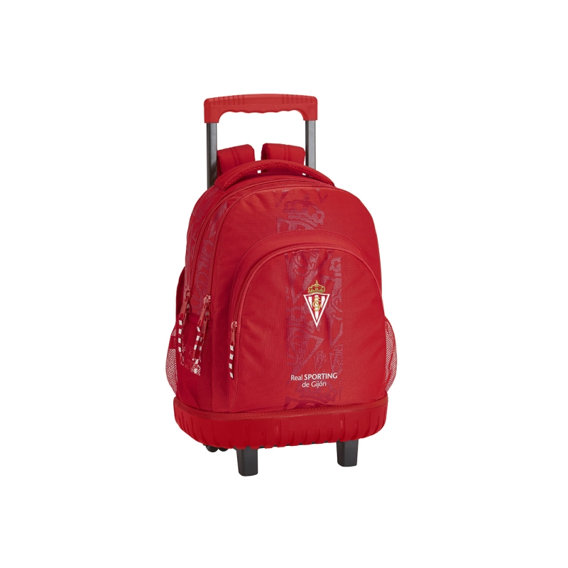 Sac à dos trolley Real Sporting Gijón rouge 2 compartiments Sac à dos trolley Real Sporting Gijón rouge 2 compartiments