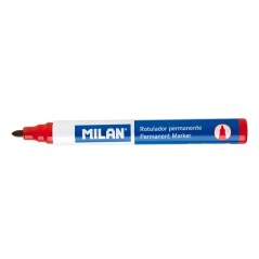 ✅ LOT de 12 Marqueurs permanents Milan à pointe conique - Pointe 4 mm - Encre à base d'alcool - Couleur Rouge en stock