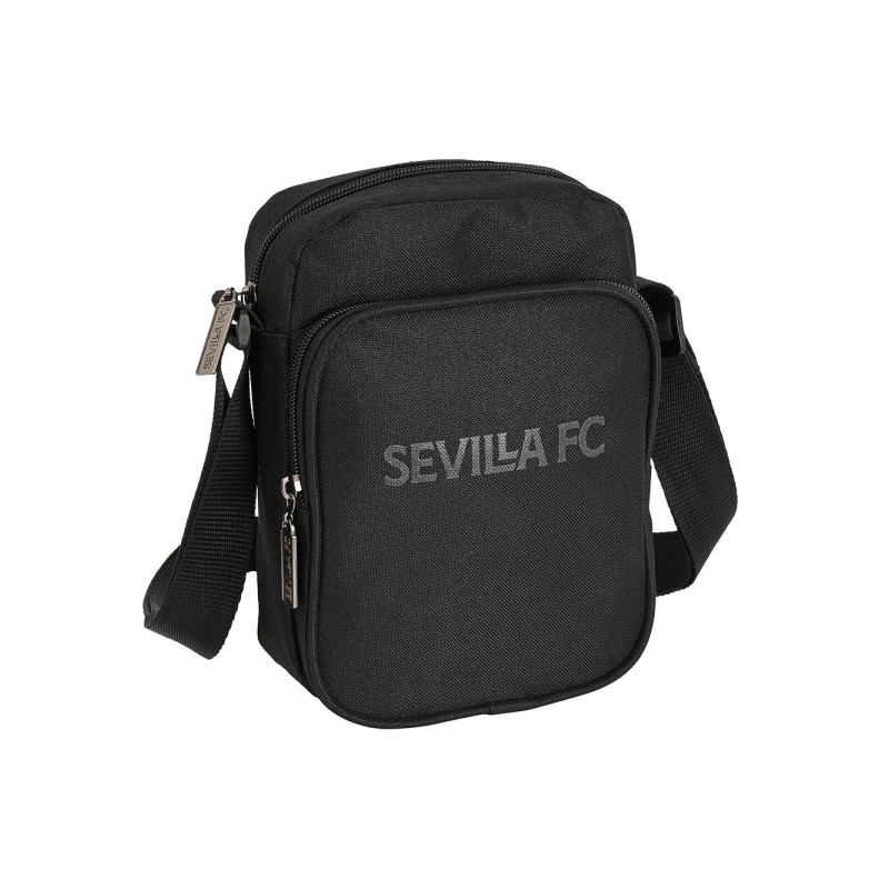 Sac bandoulière FC Séville noir avec poche avant Sac bandoulière FC Séville noir avec poche avant