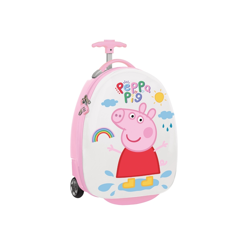 Valise à roulettes enfant Peppa Pig 40 cm blanche Valise à roulettes enfant Peppa Pig 40 cm blanche