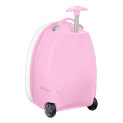 Valise à roulettes enfant Peppa Pig 40 cm blanche