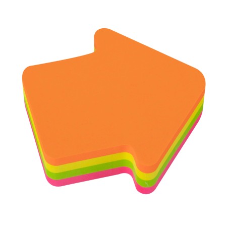 ✅ Apli Bloc Notes Adhésives Flèche 70x70mm 200 Feuilles - 4 Couleurs Assorties - Fluorescent - Mèches - Coule en stock