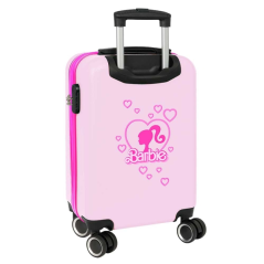 Valise cabine à roulettes Barbie rose 51 cm
