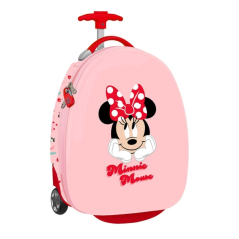 Valise à roulettes Minnie rose pastel