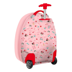 Valise à roulettes Minnie Mouse 40 cm rose pastel