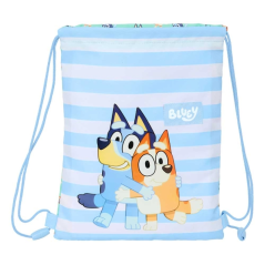 sac plat bleu zippé