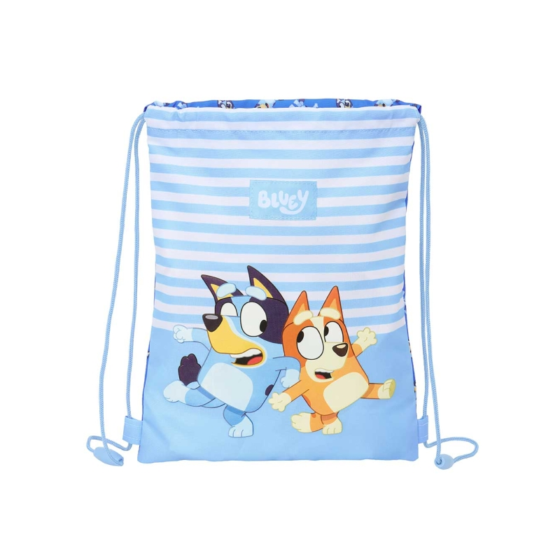 Sac plat Bluey 3L bleu avec poche zippée Sac plat Bluey 3L bleu avec poche zippée