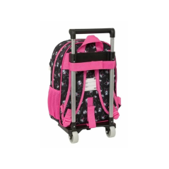 Sac à dos trolley Kuromi noir rose avec porte-bouteille