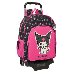 sac à dos trolley Kuromi noir rose