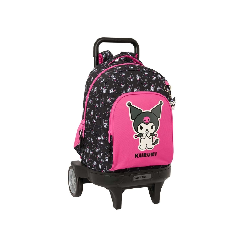 Sac à dos trolley Kuromi noir rose Sac à dos trolley Kuromi noir rose