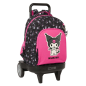 Sac à dos trolley Kuromi noir rose Sac à dos trolley Kuromi noir rose