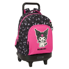 sac à dos trolley Kuromi noir rose
