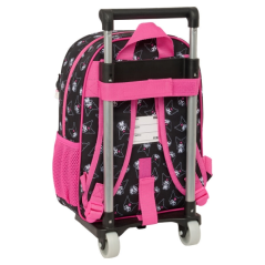 Sac à dos trolley Kuromi noir rose