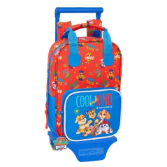 Sac à dos trolley rouge bleu