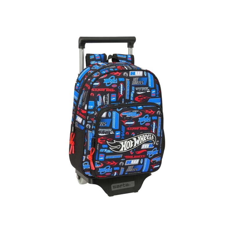 Sac à dos trolley Hot Wheels bleu avec porte-bouteille Sac à dos trolley Hot Wheels bleu avec porte-bouteille