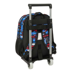 Sac à dos trolley Hot Wheels bleu avec porte-bouteille