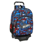 Sac à dos trolley Hot Wheels bleu avec poches latérales Sac à dos trolley Hot Wheels bleu avec poches latérales