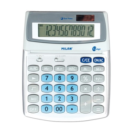 Calculatrice Milan blanche 12 chiffres