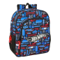 Sac à dos Hot Wheels bleu compatible valise à roulettes Sac à dos Hot Wheels bleu compatible valise à roulettes