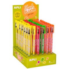 Stylos gel fluo Apli présentoir
