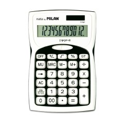 Calculatrice Milan blanche noire portable