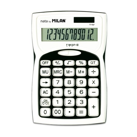 Calculatrice Milan blanche noire portable