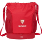 Sac à dos à cordon FC Séville rouge, poches zippées