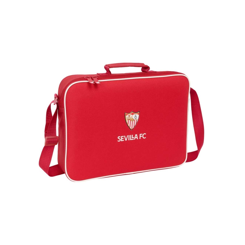 Sacoche zippée FC Séville rouge à bandoulière ajustable Sacoche zippée FC Séville rouge à bandoulière ajustable