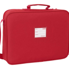 Sacoche zippée FC Séville rouge à bandoulière ajustable