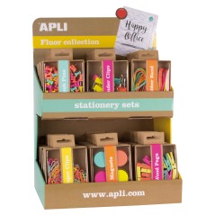 ✅ Présentoir Collection Apli Fluor - Couleurs assorties - Design moderne - Inclut punaises, bandes élastiques, en stock