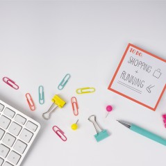 Présentoir Collection Apli Fluor - Couleurs assorties - Design moderne - Inclut punaises, bandes élastiques, chevilles