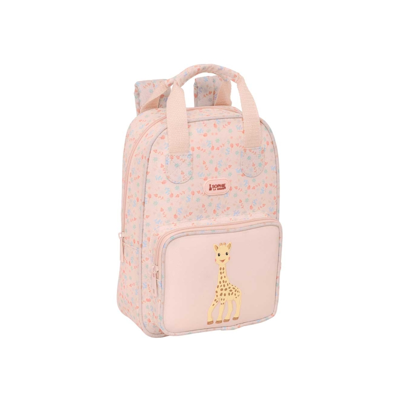 Sac à dos enfant Sophie la Girafe rose pastel recyclé