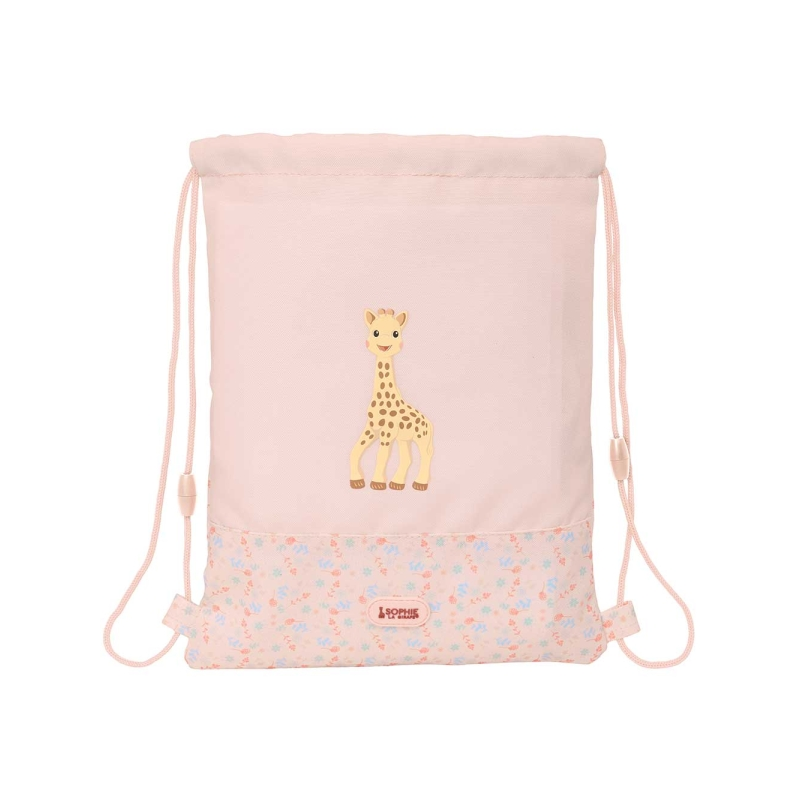 Sac plat Sophie la Girafe Safta rose pastel 3 L Sac plat Sophie la Girafe Safta rose pastel 3 L