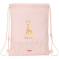 Sac plat Sophie la Girafe Safta rose pastel 3 L Sac plat Sophie la Girafe Safta rose pastel 3 L
