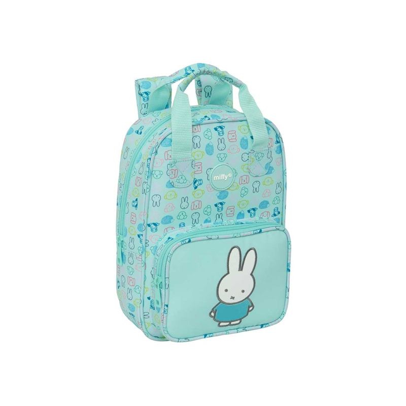 Sac à dos enfant Miffy Friends bleu clair recyclé
