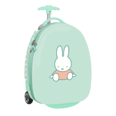 Valise à roulettes enfant bleu clair